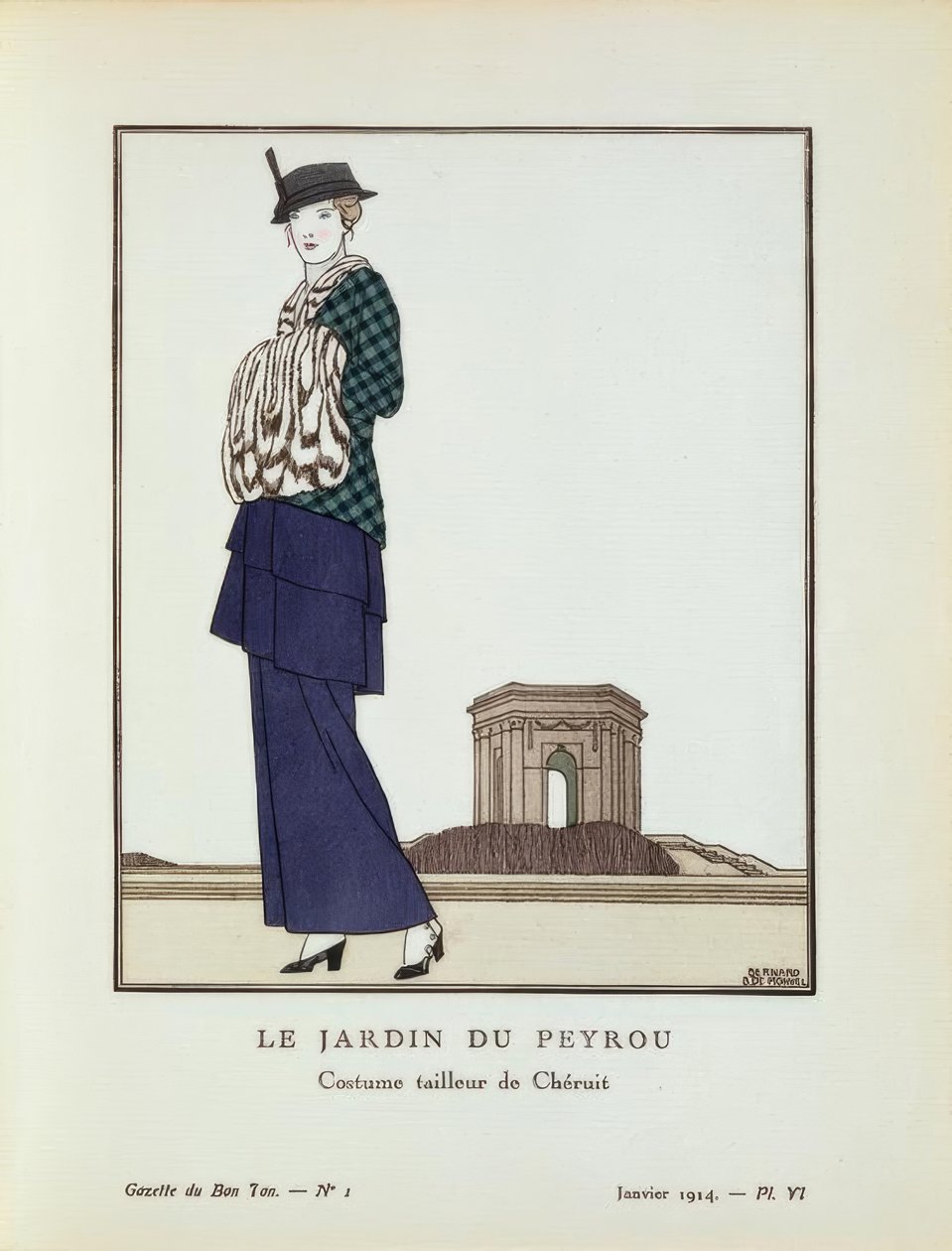 Il giardino del Peyrou - Costume tailleur di Chéruit da Bernard Boutet de Monvel