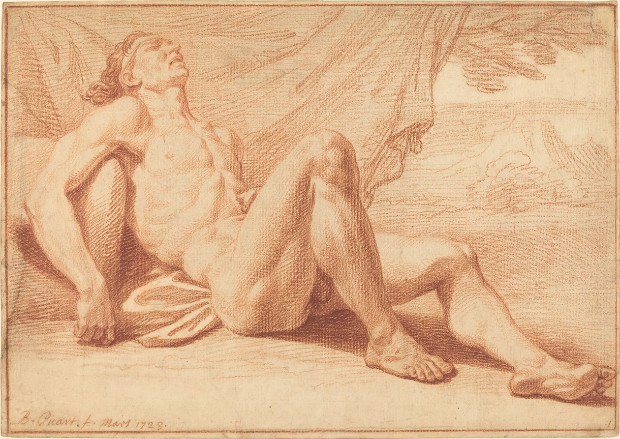 Nudo Maschile Disteso da Bernard Picart