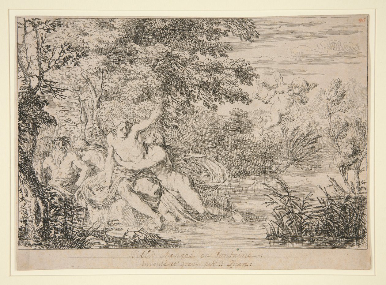 Biblis trasformata in fontana da Bernard Picart