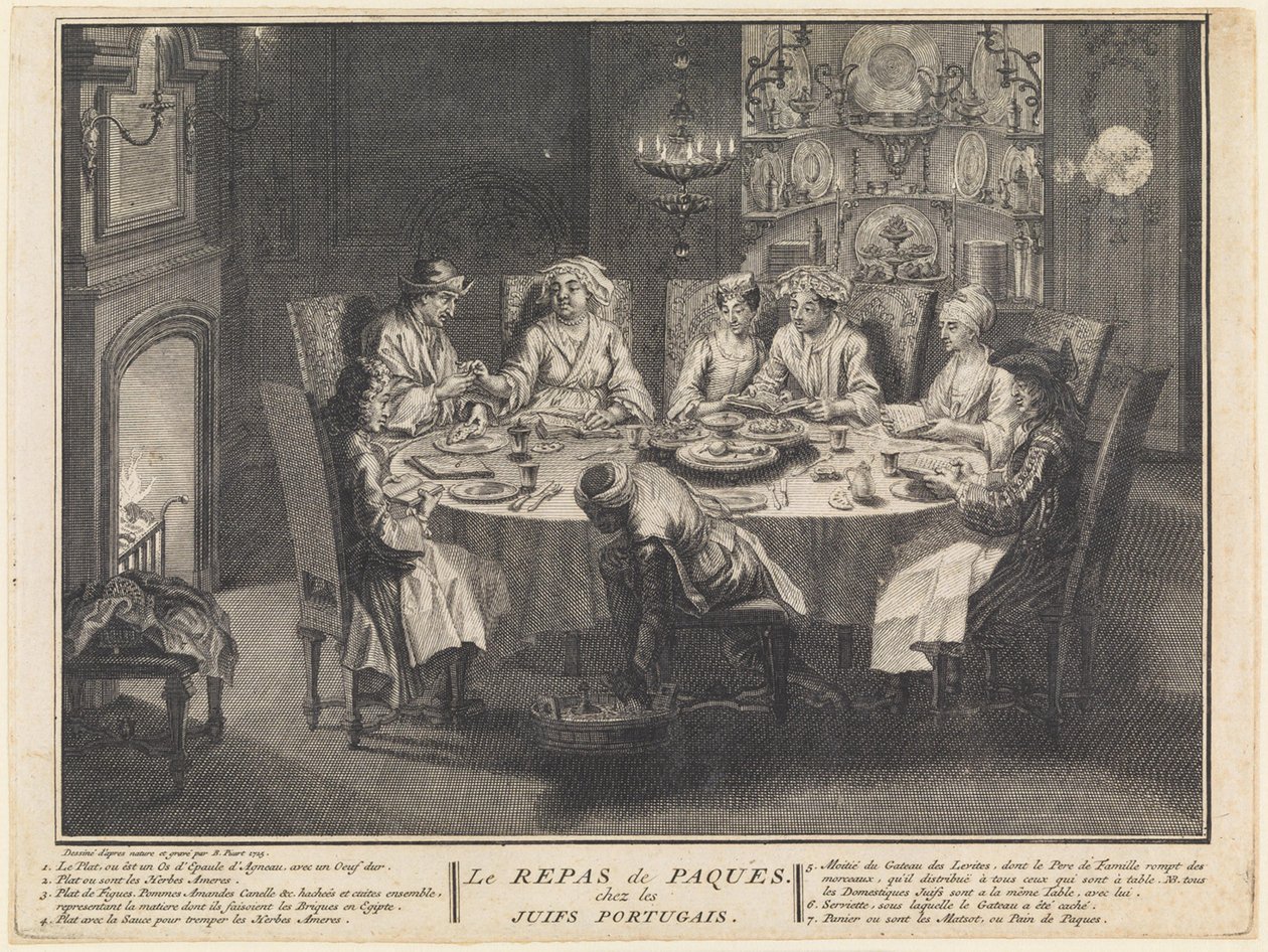 La celebrazione del pasto pasquale da Bernard Picart