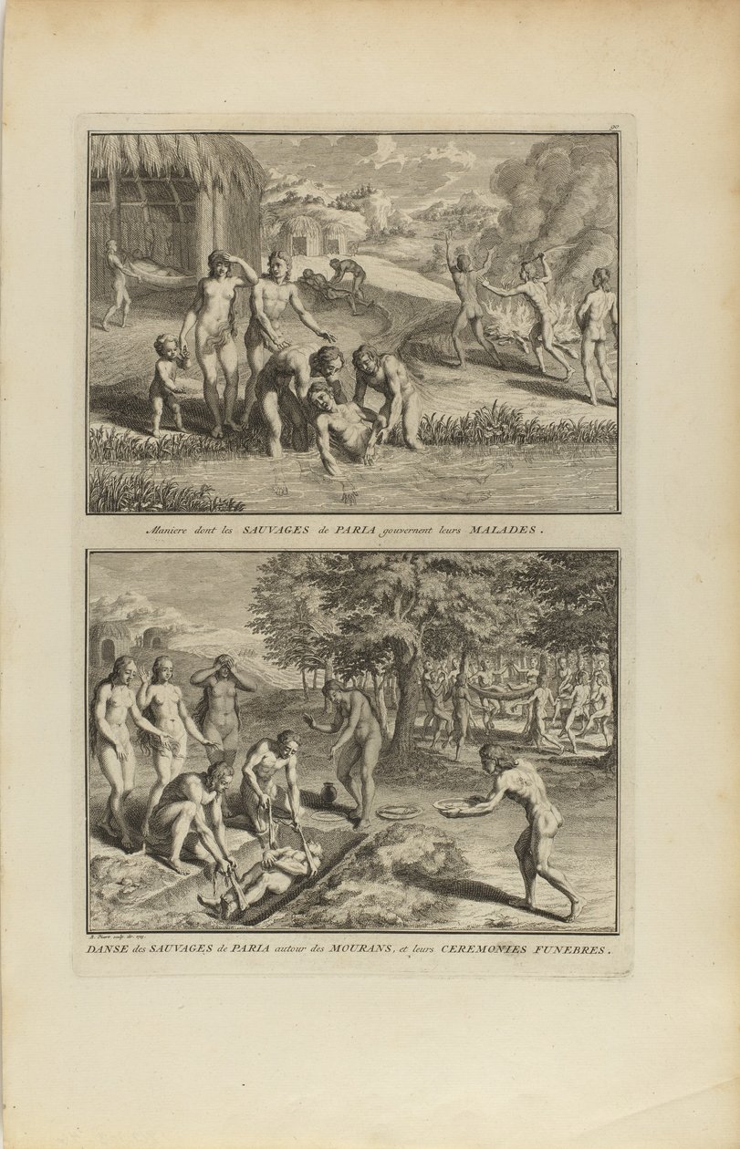 Manière dont les Sauvages.../Danza dei Sauvages di Paria da Bernard Picart