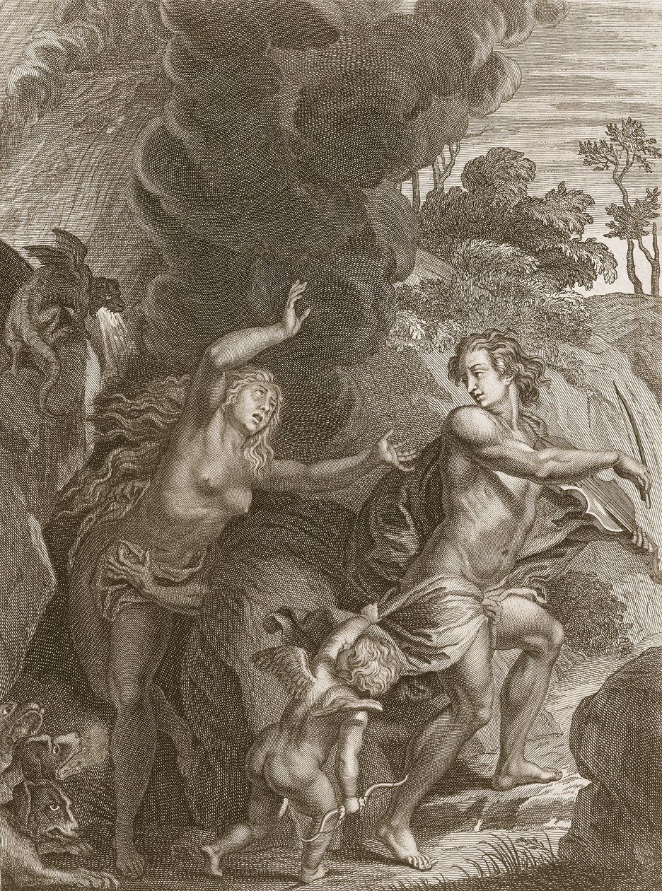 Orfeo, conducendo Euridice fuori dall