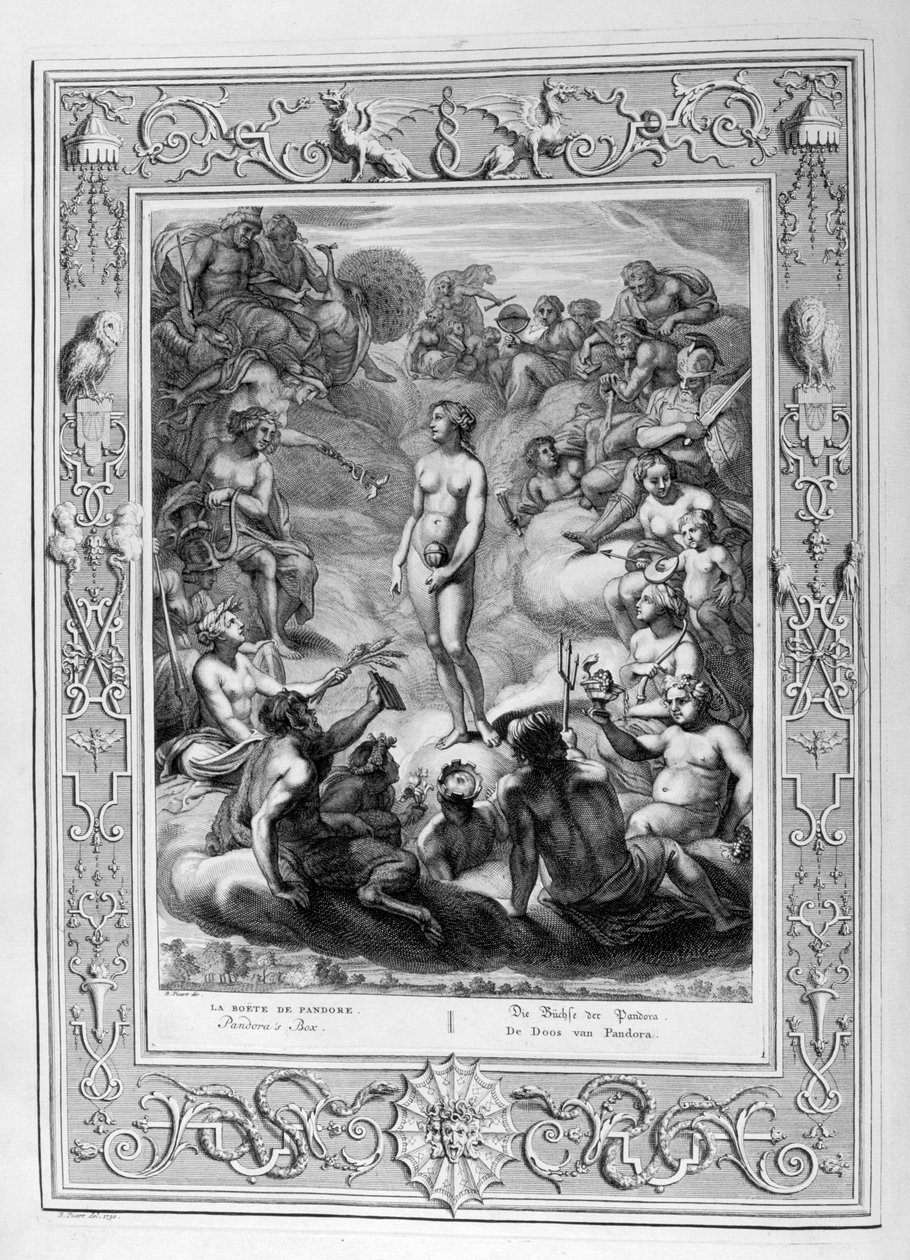 Il vaso di Pandora, 1733 da Bernard Picart
