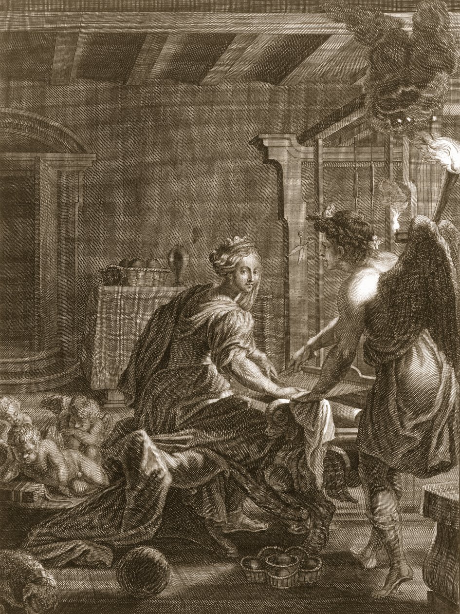 Penelope al suo telaio, 1731 da Bernard Picart
