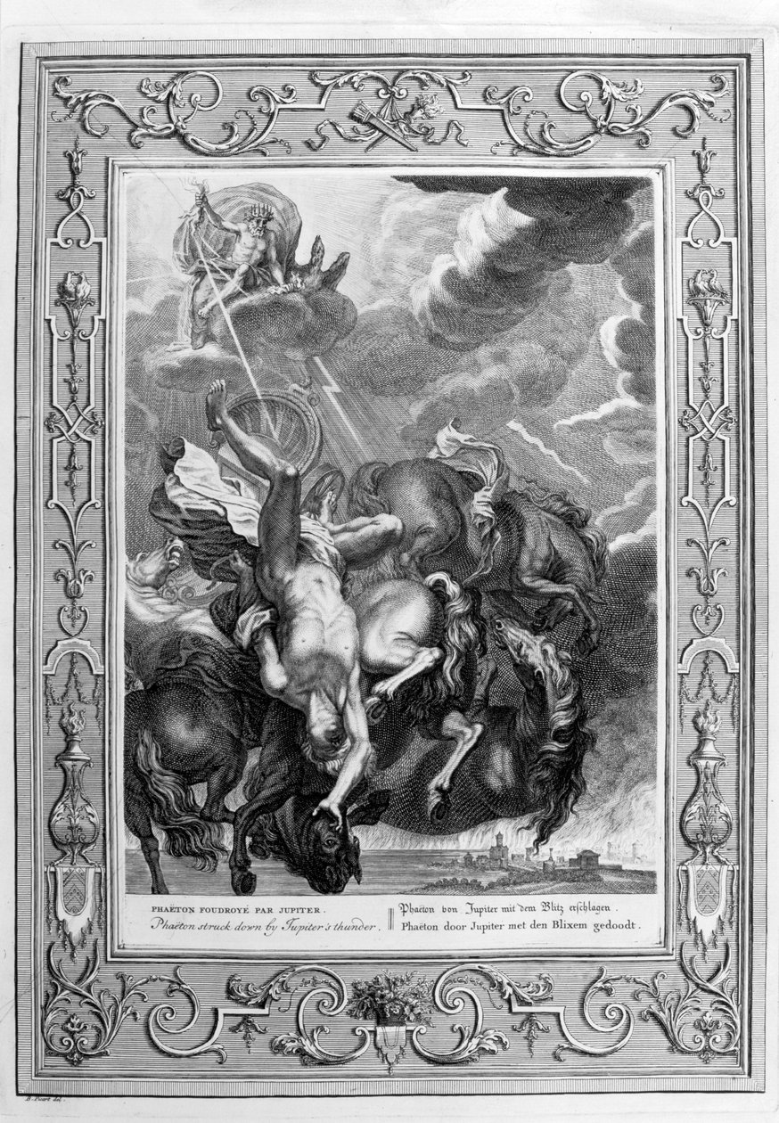 Fetonte colpito dal fulmine di Giove da Bernard Picart
