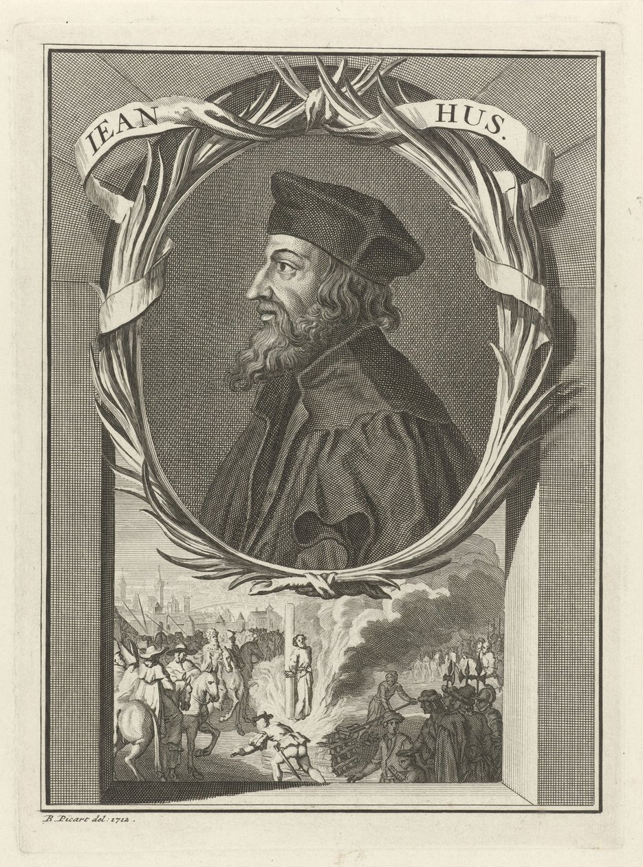 Ritratto di Jan Hus, 1712 da Bernard Picart