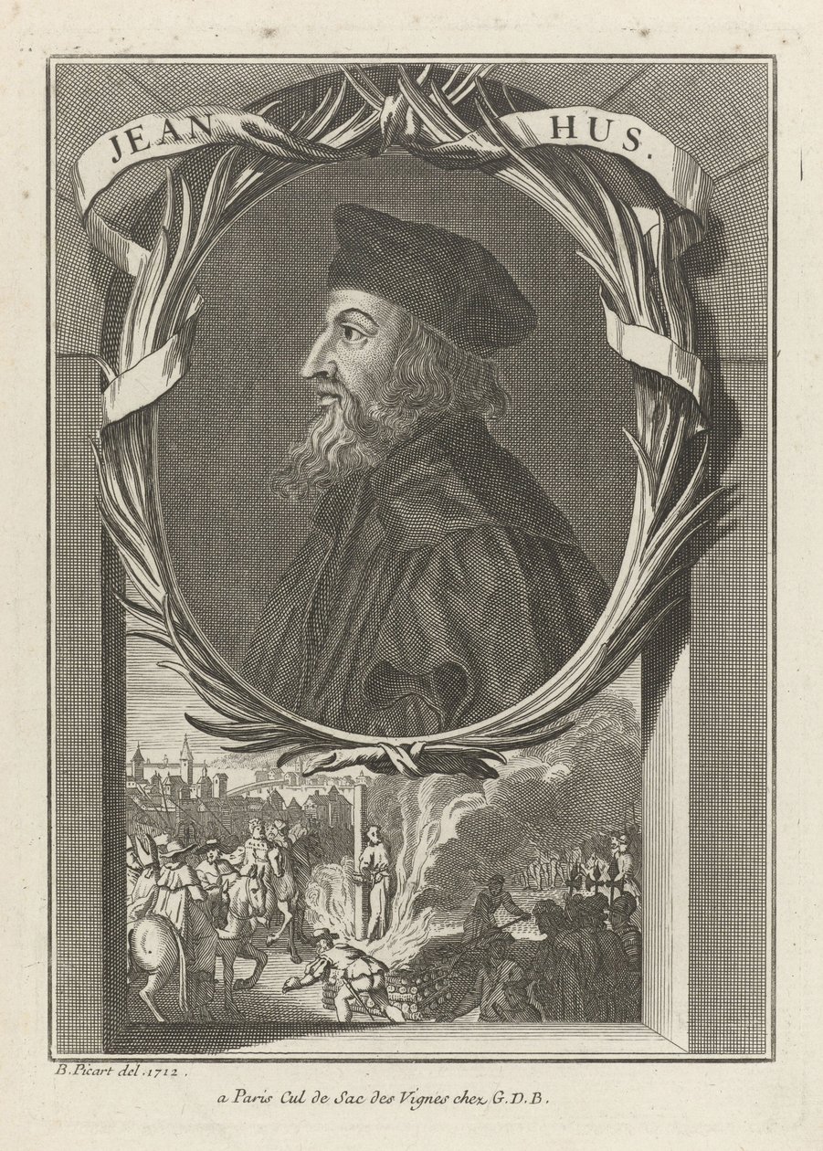Ritratto di John Hus da Bernard Picart