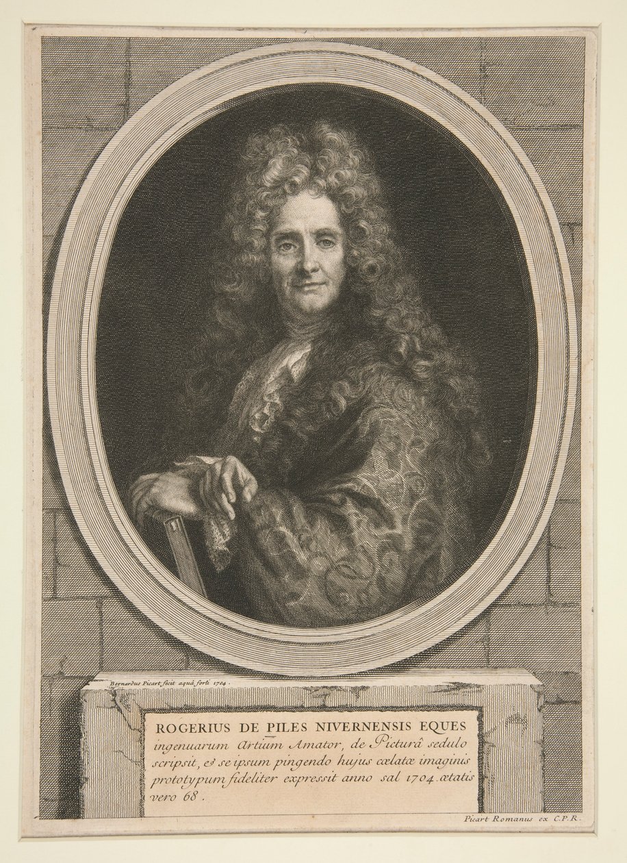 Ritratto di Roger de Piles da Bernard Picart