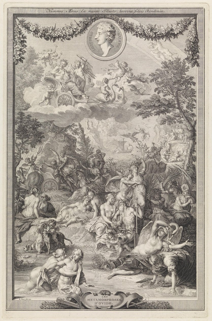 Frontespizio per le Metamorfosi di Ovidio da Bernard Picart