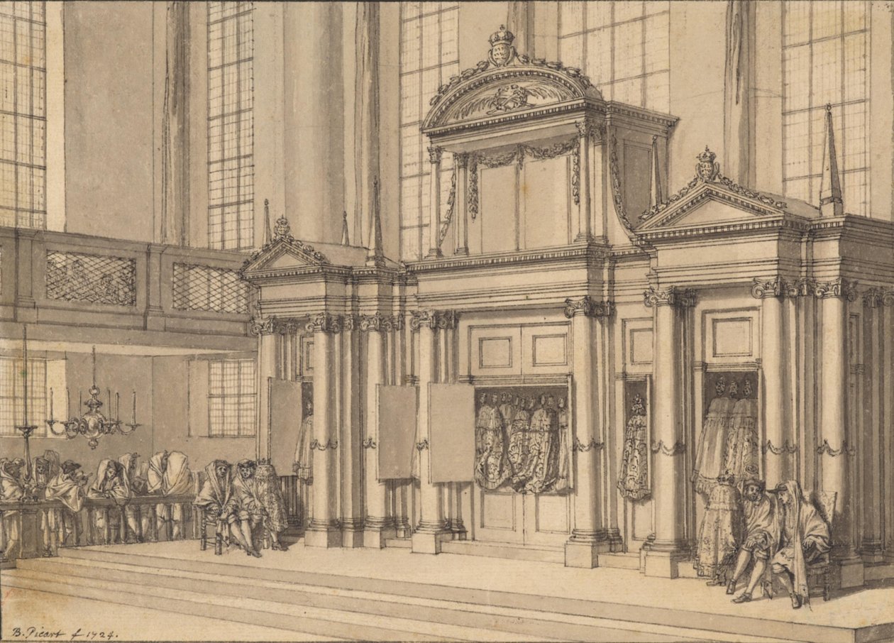 Gioia della Legge nella sinagoga portoghese di Amsterdam da Bernard Picart