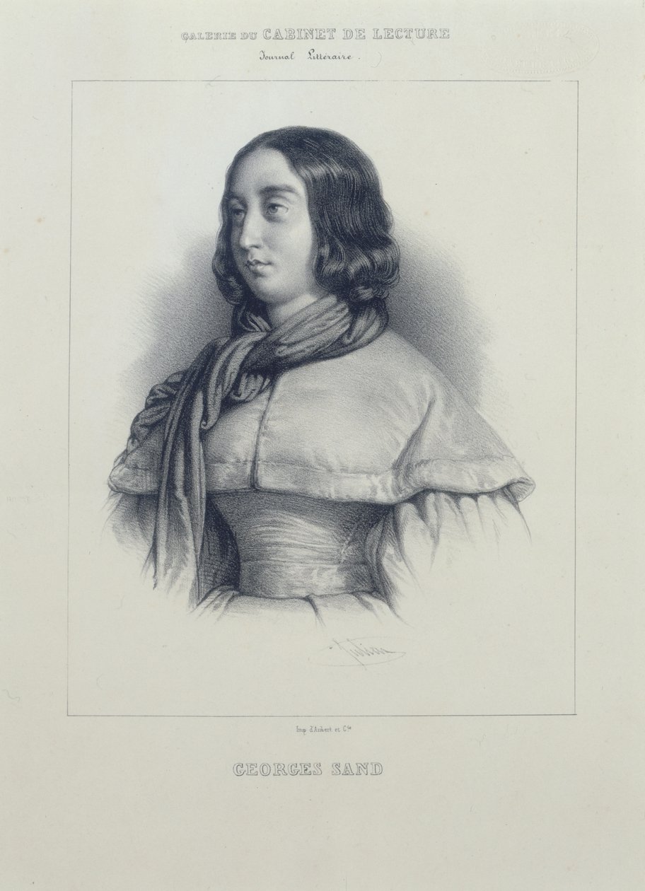 Ritratto di George Sand da Bernard Romain Julien