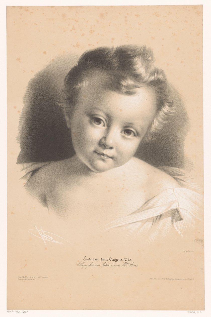 Ritratto di un bambino piccolo da Bernard Romain Julien