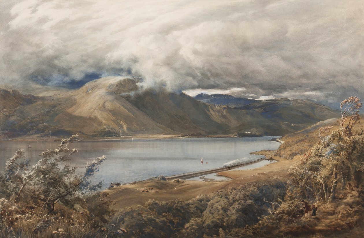 Galles del Nord, forse un tratto della ferrovia Ffestiniog da Bernard Walter Evans