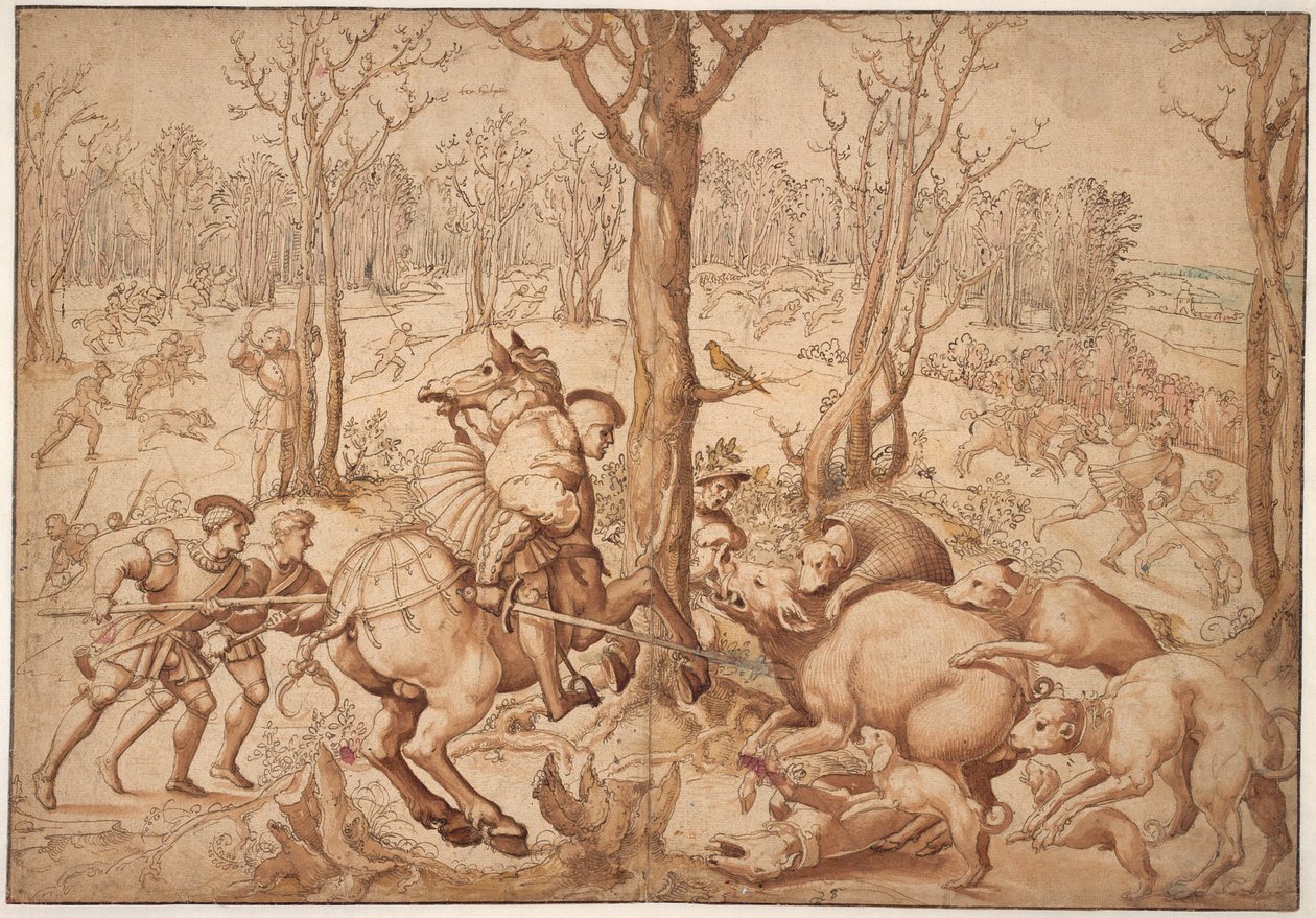 Caccia al cinghiale da Bernard van Orley