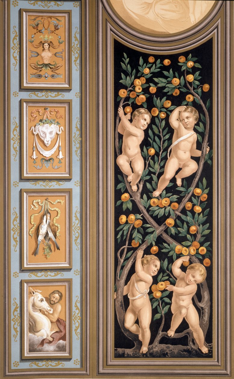 Affresco di Cupidi dalla Chiesa di Sant