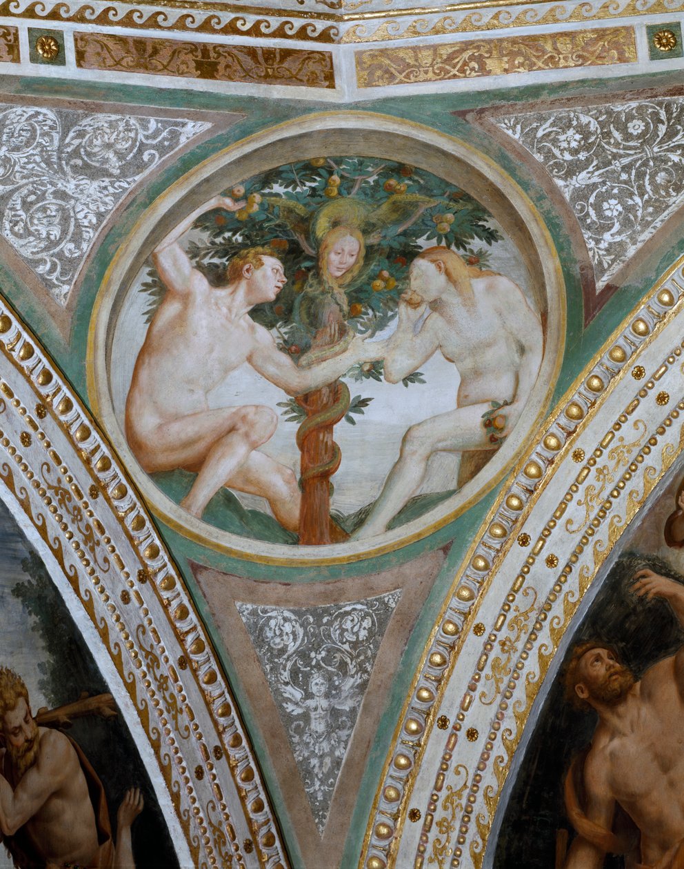 Peccato originale, dal pennacchio della cupola, 1532-36 da Bernardino Luini