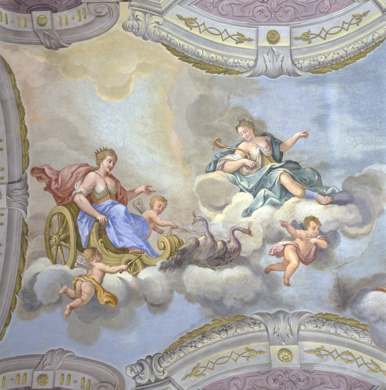 Giunone su un carro, c.1760 da Bernardino and Galliari Galliari