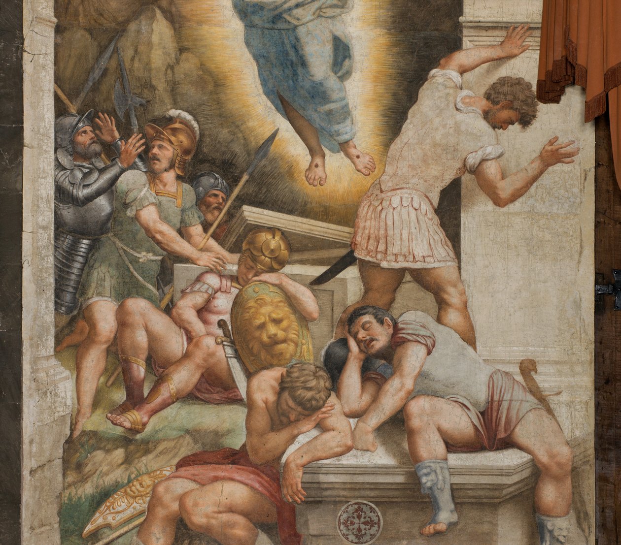 Controfacciata, Bernardino Gatti, Resurrezione 1529, (dettaglio) da Bernardino Gatti