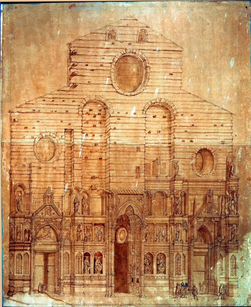 Facciata del duomo di Firenze da Bernardino Barbatelli Poccetti