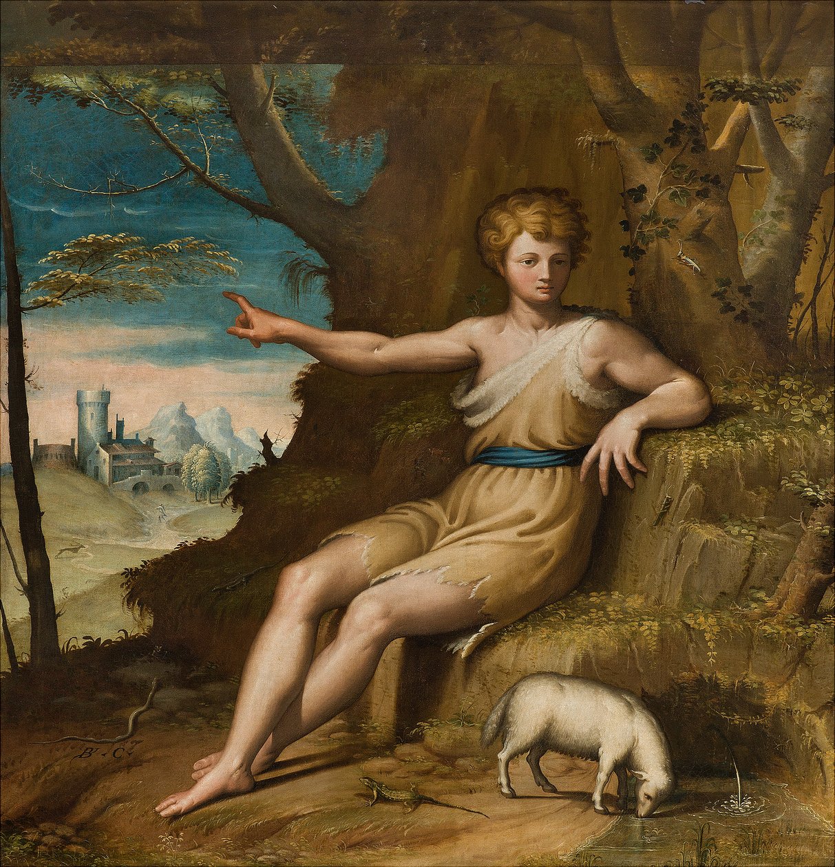 Cappella della Madonna del Popolo, Seconda Campata Lato Sud, Bernardino Campi, San Giovanni nel Deserto 1569 da Bernardino Campi