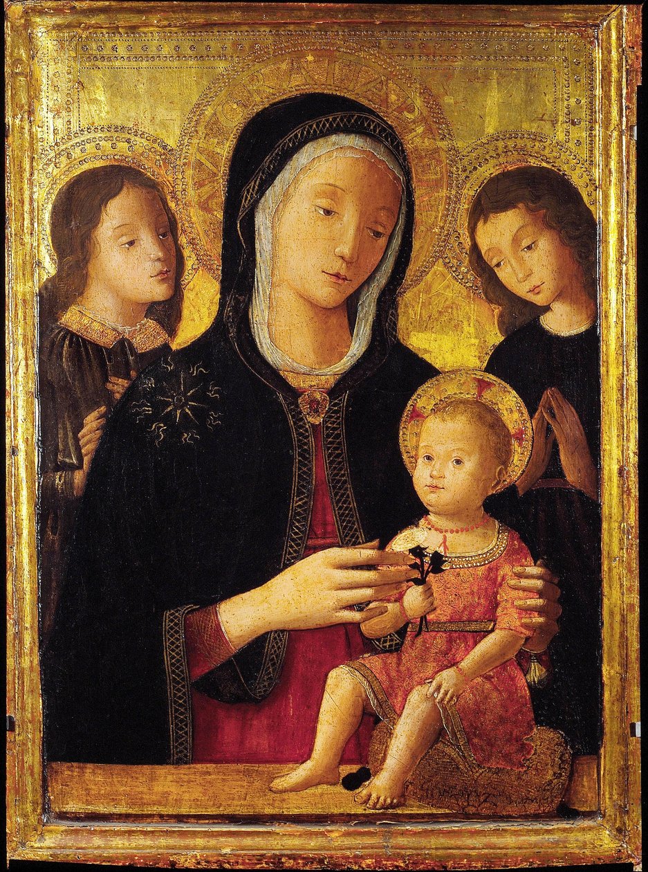 Vergine e Bambino con due angeli da Bernardino Fungai