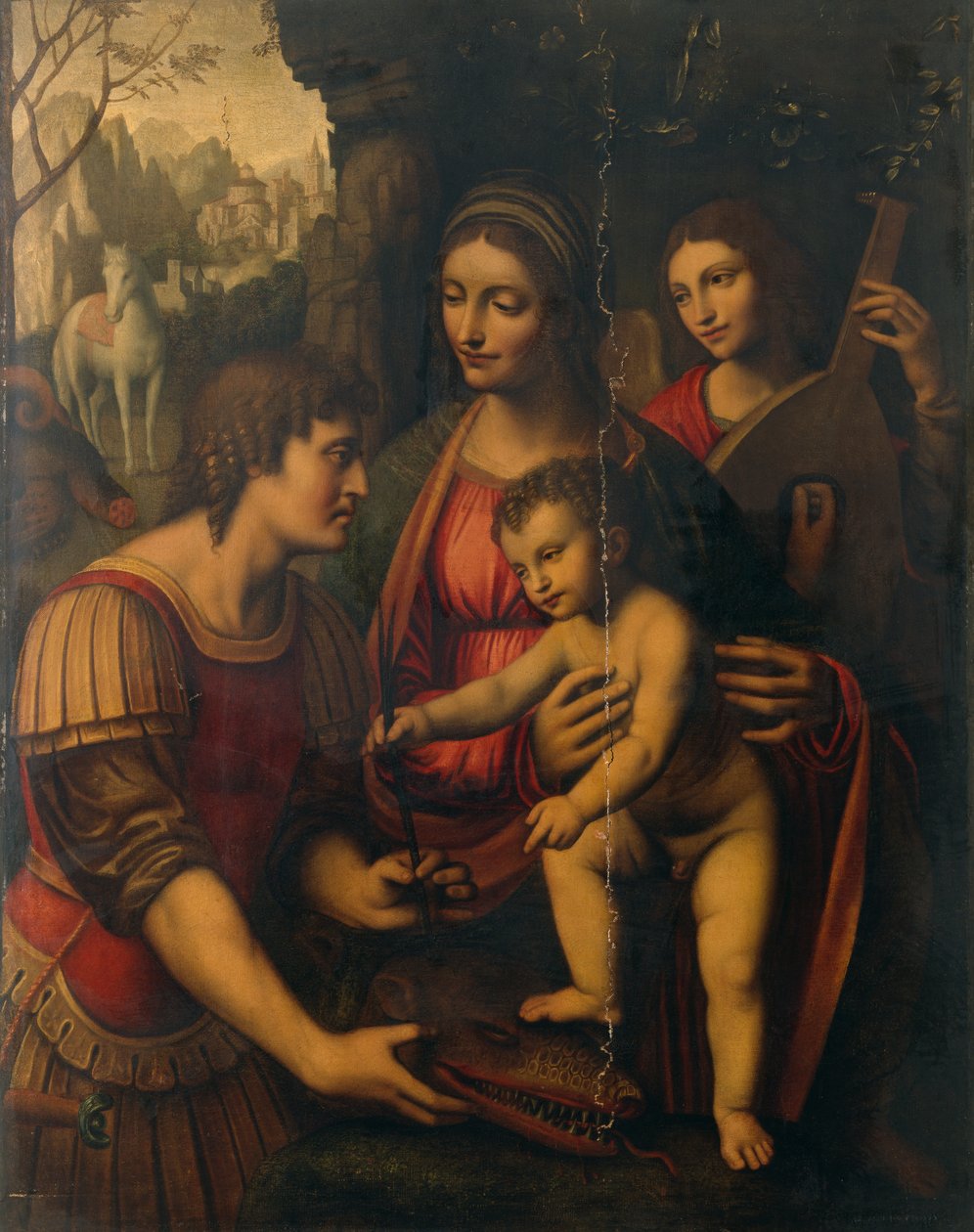 Madonna col Bambino con San Giorgio e un angelo da Bernardino Luini