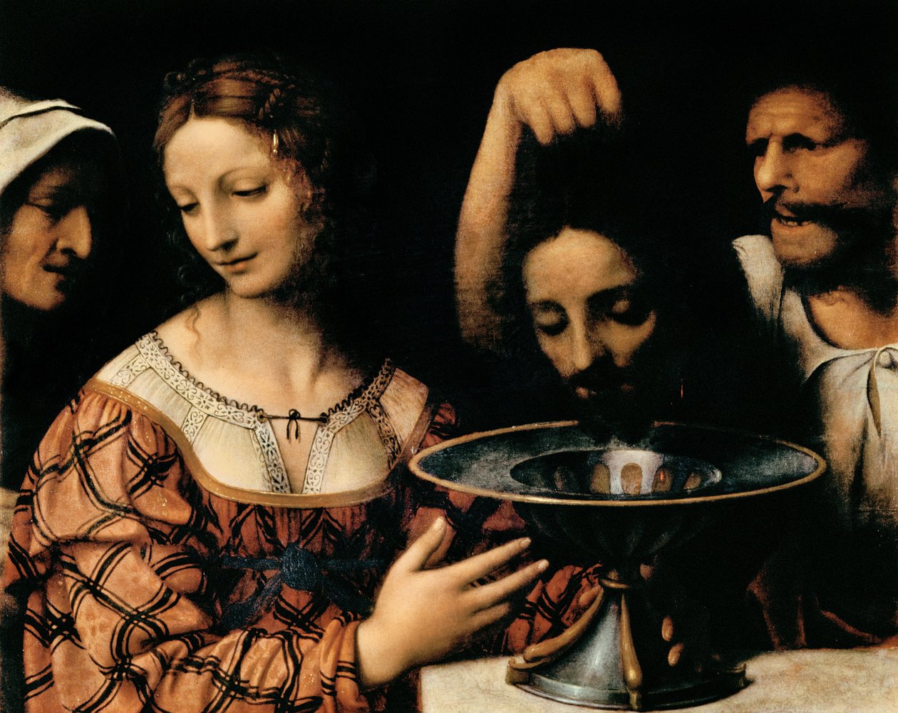 Il boia presenta la testa di Giovanni Battista a Erode, 1527-31 da Bernardino Luini