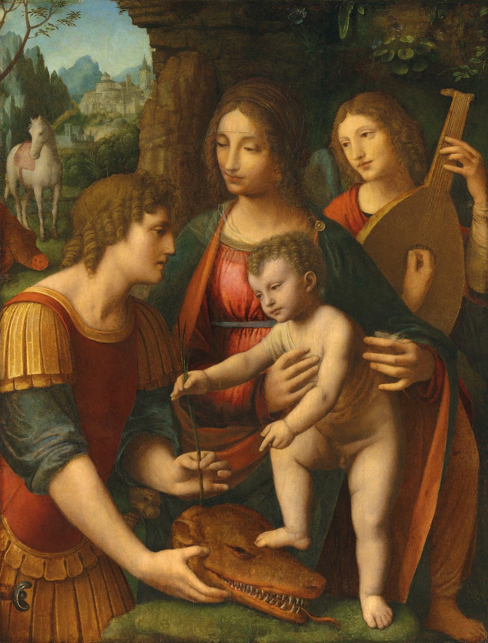 Madonna con Bambino e San Giorgio e un angelo da Bernardino Luini