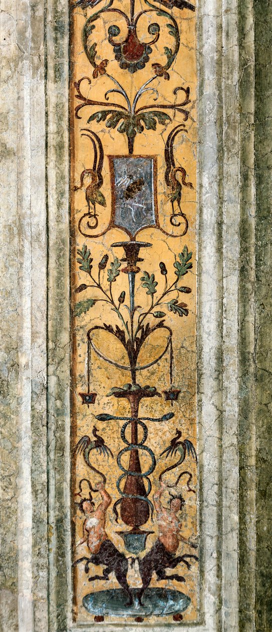 Dettaglio di pilastro con figure grottesche da Bernardino di Betto Pinturicchio