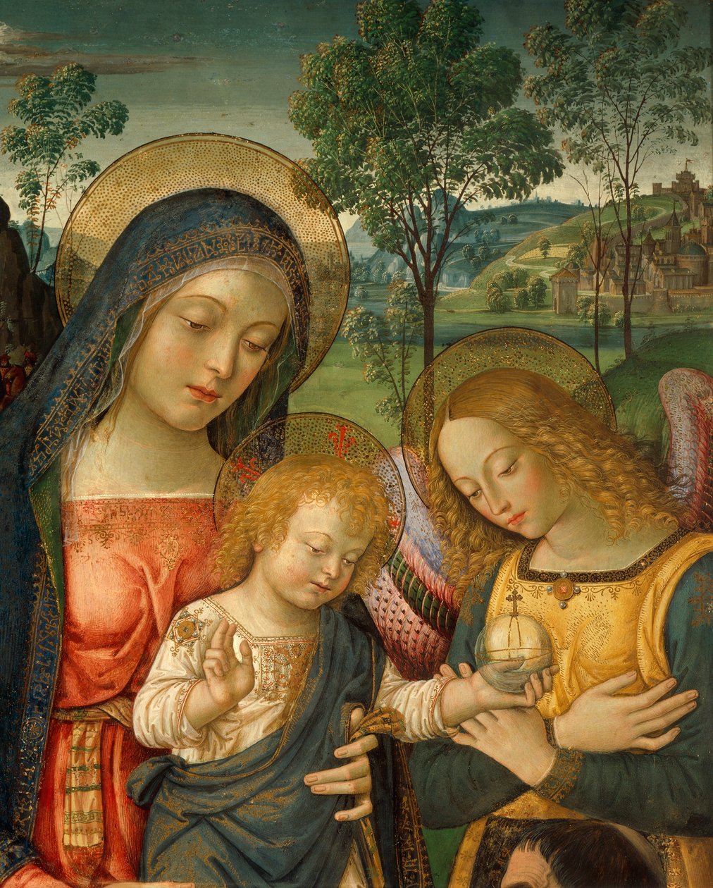 Parte superiore della Madonna della Pace (dettaglio) da Bernardino di Betto Pinturicchio