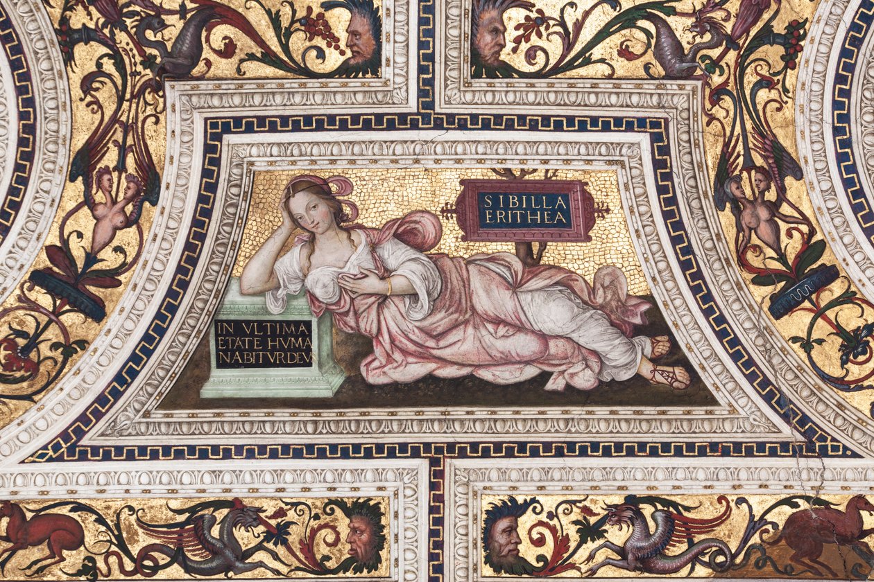 Sibilla Eritrea, dettaglio delle Sibille (affresco) da Bernardino di Betto Pinturicchio