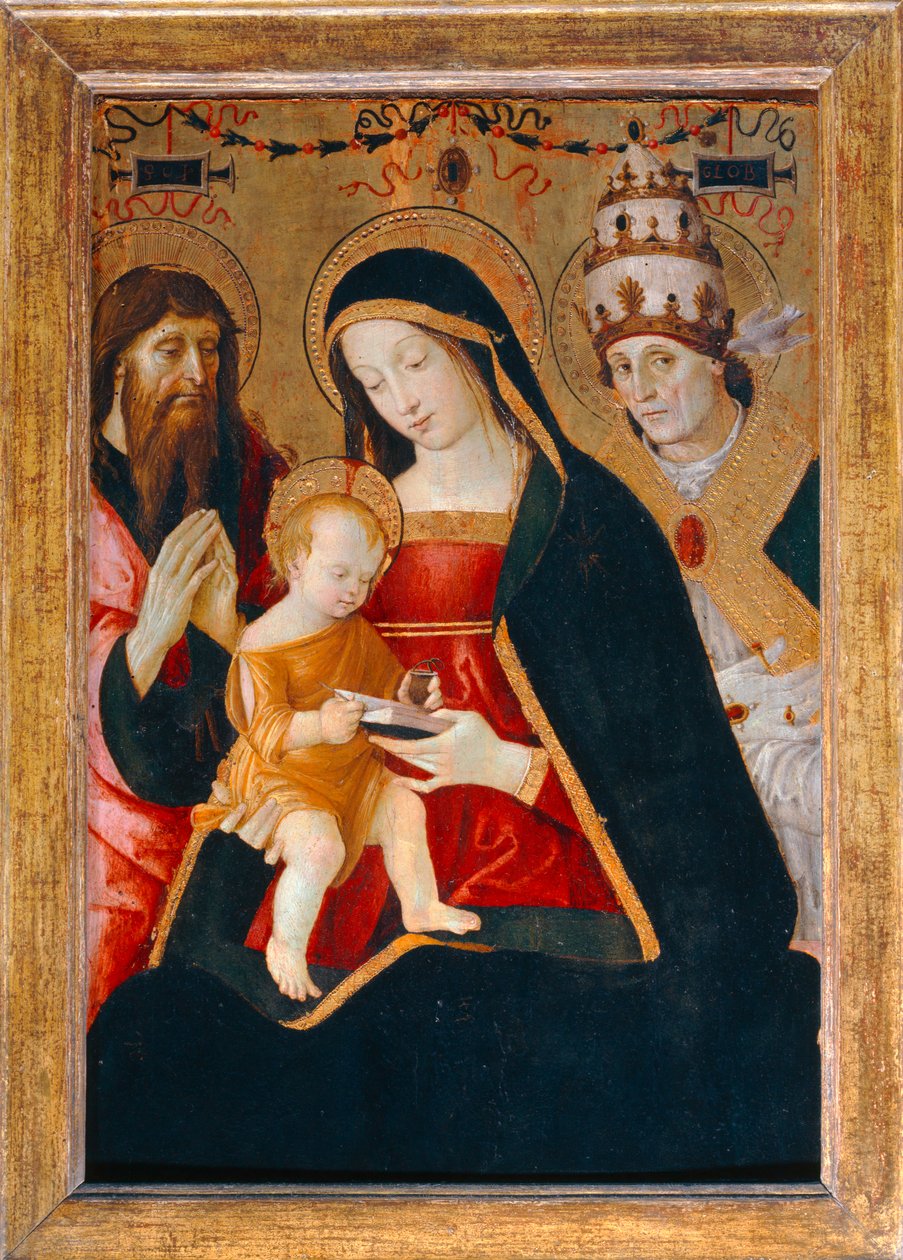 La Vergine e il Bambino tra San Girolamo e San ... da Bernardino di Betto Pinturicchio