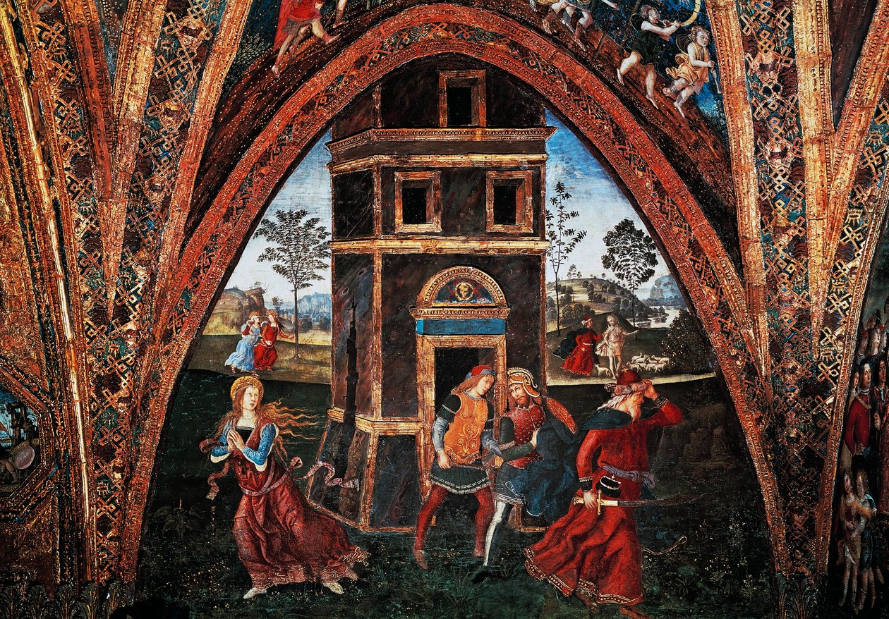 Martirio di Santa Barbara, di Bernardino Pinturicchio, affresco, Sala dei Santi, Appartamenti Borgia, Palazzo Apostolico, Città del Vaticano, Italia da Bernardino di Betto Pinturicchio