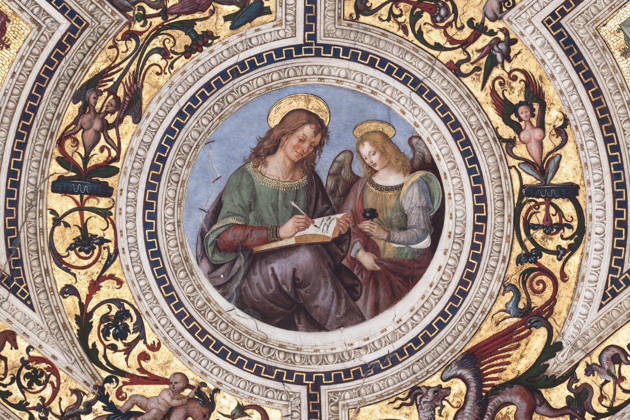 San Matteo, (dettaglio) dei Quattro Evangelisti (affresco) da Bernardino di Betto Pinturicchio