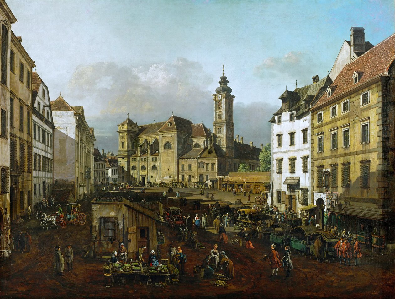 Freyung a Vienna: Veduta da Sud-Est da Bernardo Bellotto