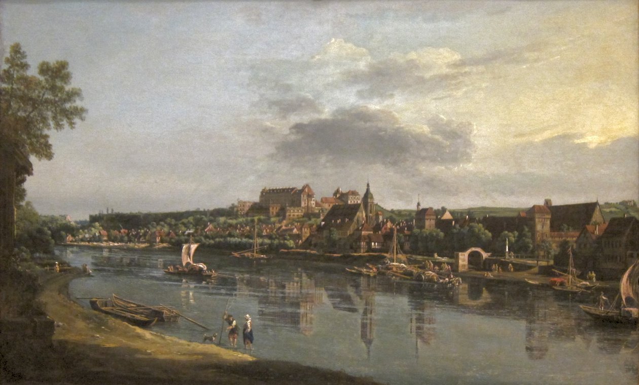 Pirna vista dalla riva destra dell