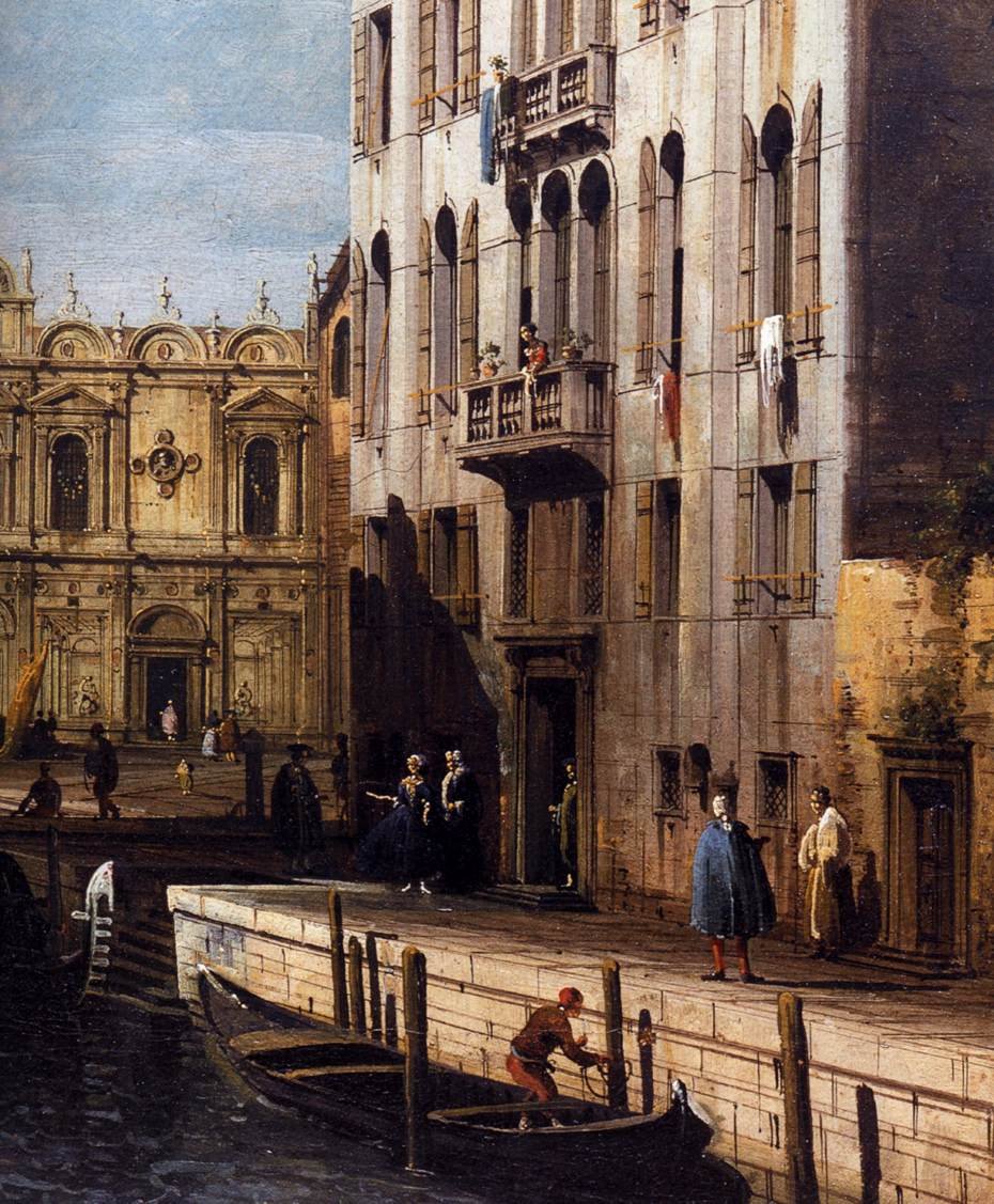 Rio dei Mendicanti con la Scuola di San Marco (dettaglio) da Bernardo Bellotto