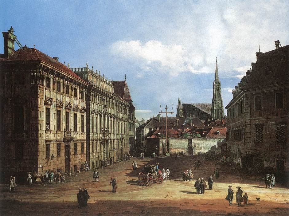 Vienna, la Lobkowitzplatz da Bernardo Bellotto