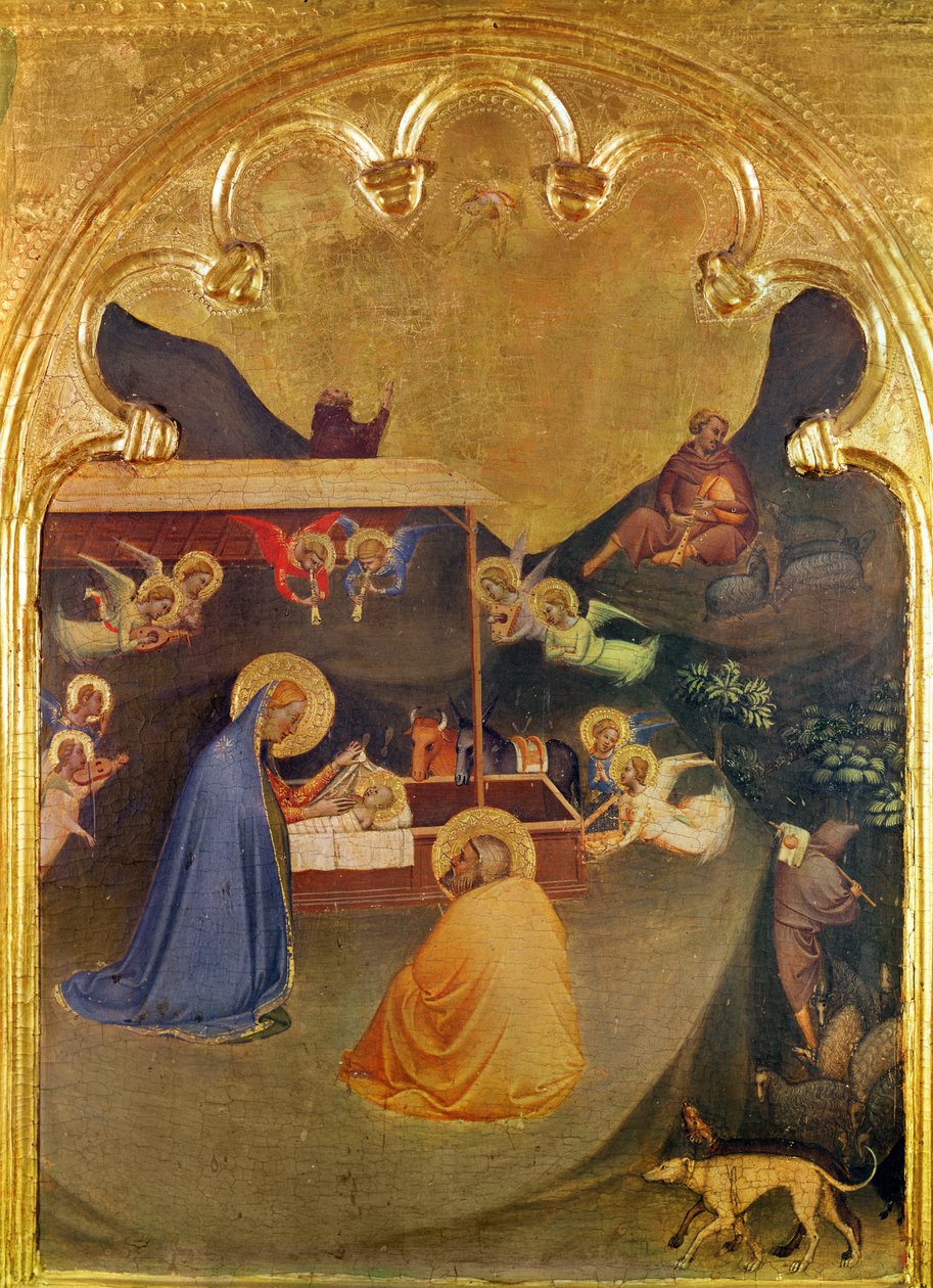 Vergine e Bambino con i Santi, Polittico Rotto, Sezione della Predella: La Natività da Bernardo Daddi