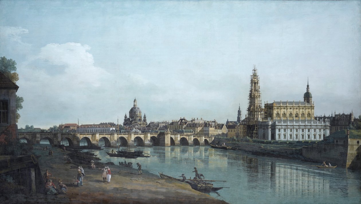 Dresda vista dalla riva destra dell