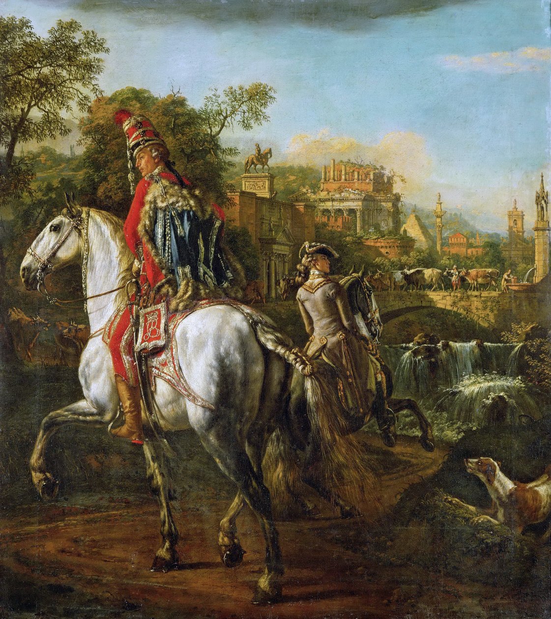 Ritratto equestre di un ufficiale degli Ussari da Bernardo Bellotto