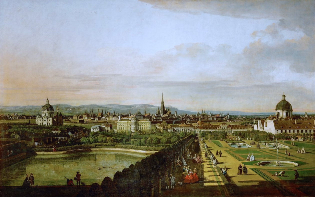Tedesco: Wien, vom Belvedere aus gesehen Vista di Vienna dal Belvedere da Bernardo Bellotto