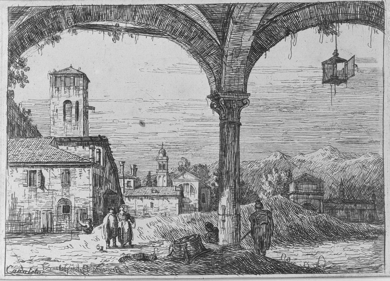 Paesaggio - Veduta di Padova dalla fortificazione da Bernardo Bellotto