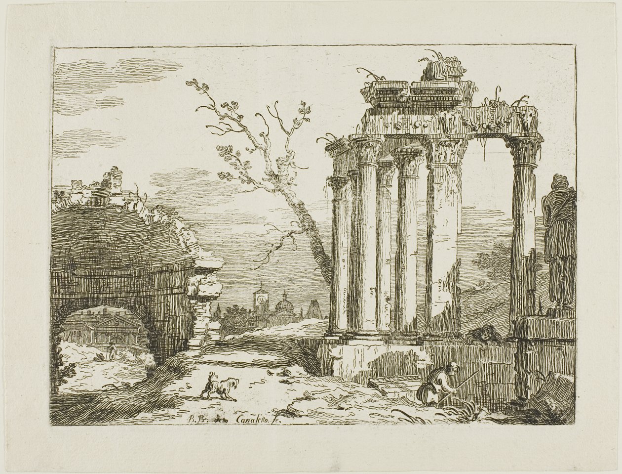 Paesaggio con rovine da Bernardo Bellotto