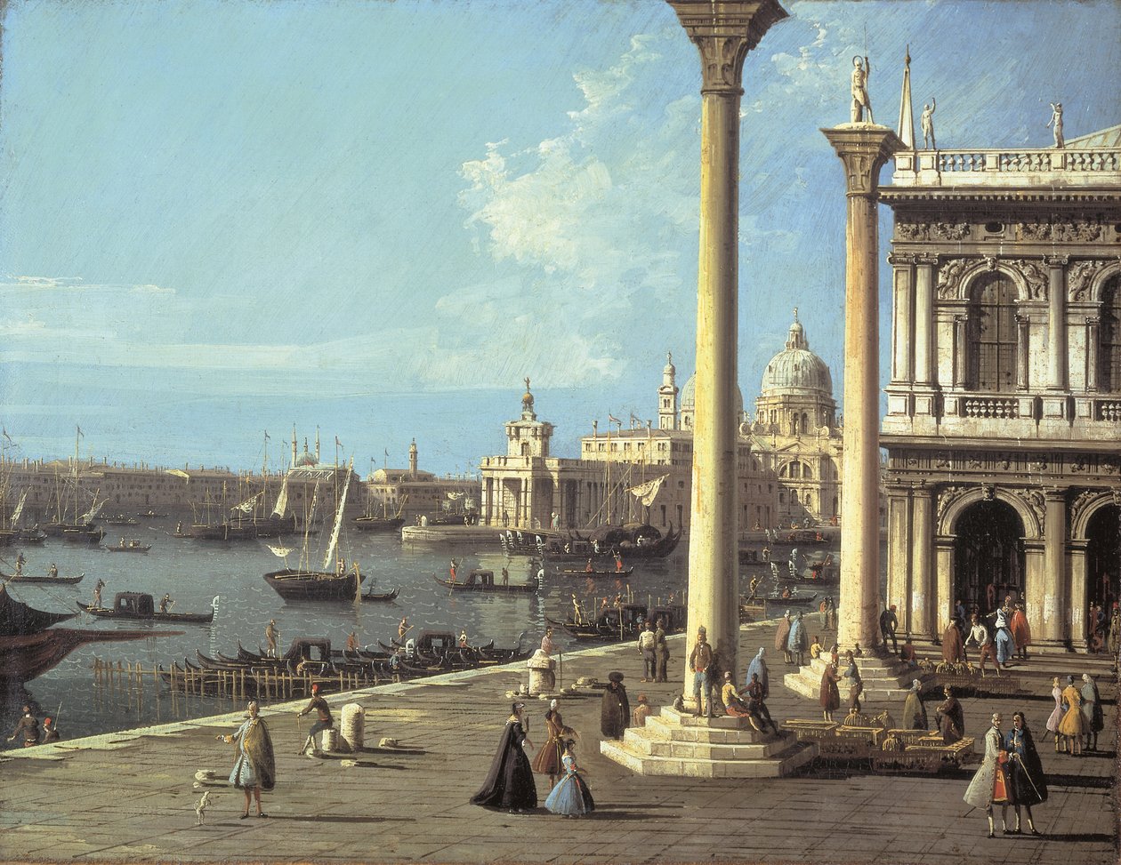 Il Bacino di San Marco e la Chiesa di Santa Maria della Salute, Venezia, dalla Piazzetta da Bernardo Bellotto