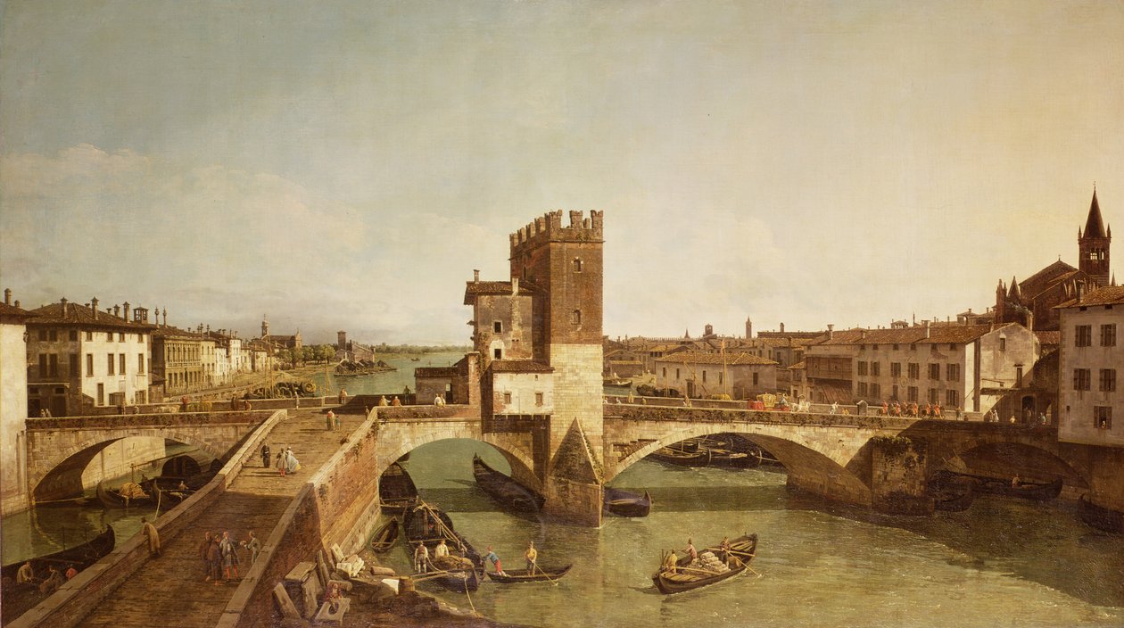 Il ponte delle Navi, Verona da Bernardo Bellotto