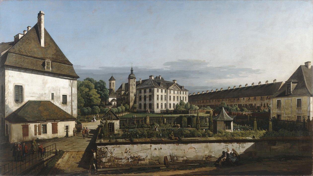 La Fortezza di Königstein: Cortile con la Brunnenhaus da Bernardo Bellotto