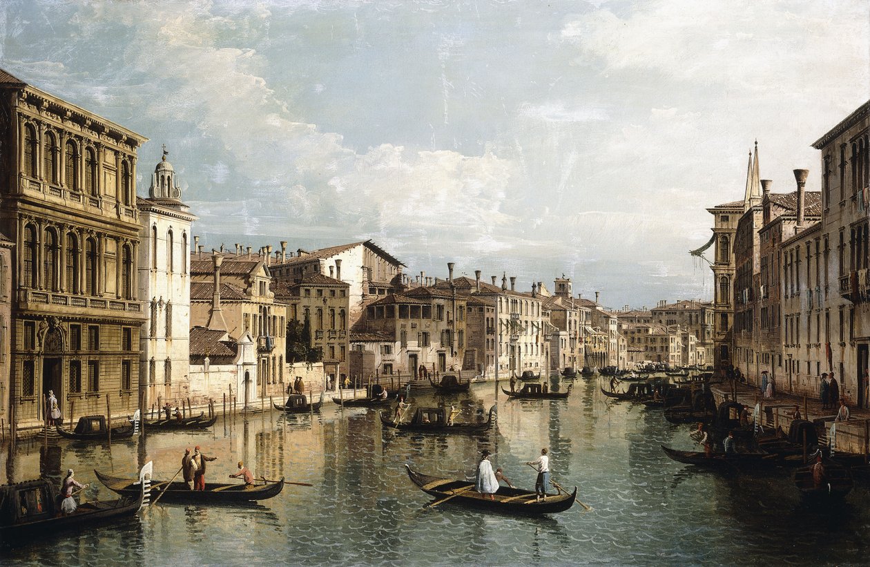 Il Canal Grande, Venezia, vista verso est dal Palazzo Flangini al Palazzo Venramin Calergi, c.1742 da Bernardo Bellotto