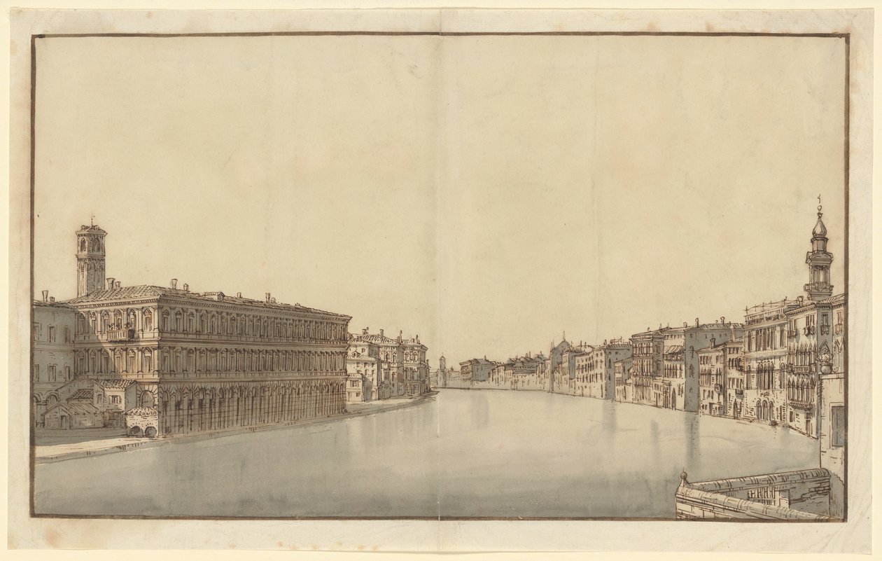 Il Canal Grande, con le Fabbriche Nuove a sinistra e il campanile dei Santi Apostoli a destra da Bernardo Bellotto