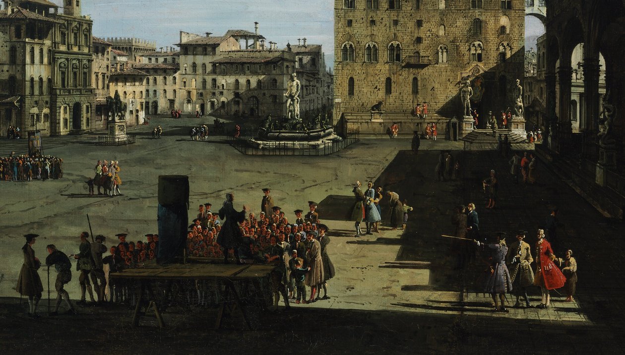 The Piazza della Signoria in Florence da Bernardo Bellotto